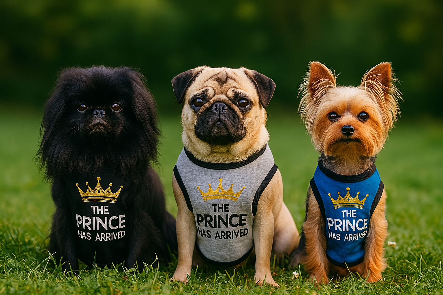 🐾 Royal Pet T-Shirt – Prince & Princess Letter Printed Outfit for Puppies & Kittens