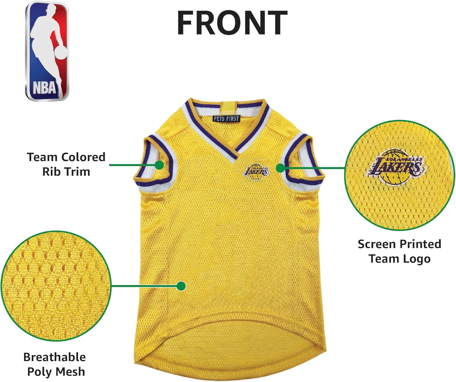 NBA Los Angeles Lakers Dog Jersey – Official Basketball Pet Tank Top