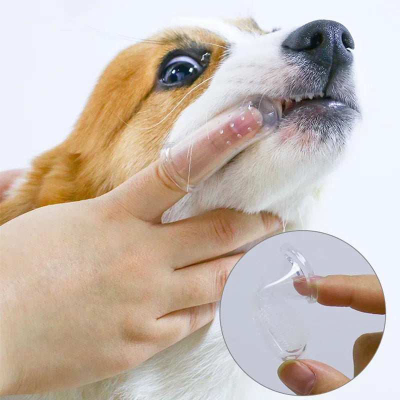 Super Soft Silicone Pet Finger Toothbrush β Dog & Cat Dental Care Tool