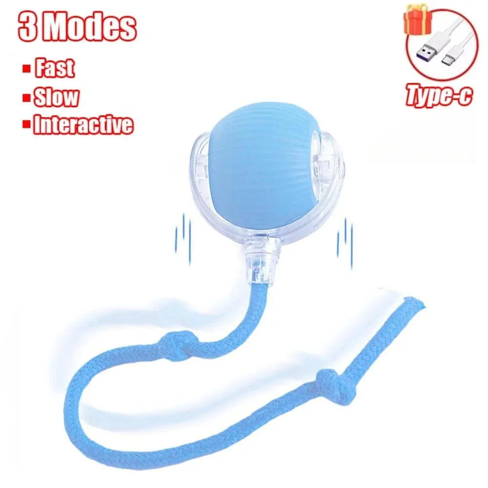 Interactive Cat Toy Ball – Automatic Rolling with Faux Tail, Rechargeable Smart Mouse Imitation